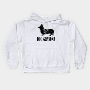 Corgi Dog Grandma Kids Hoodie